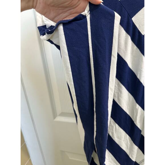 Cha Cha Vente Striped Loose Nautical Poncho Blouse Large L - Picture 3 of 5
